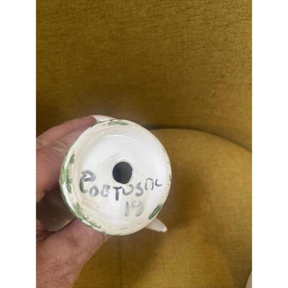 Vintage 8” Portugal Lucky Rooster Chicken Ceramic Hand Painted Folk Art Signed - Picture 6 of 6